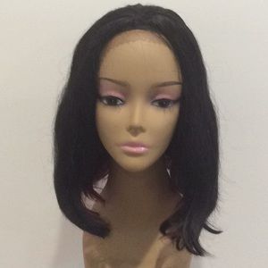 Black & red lace front wig